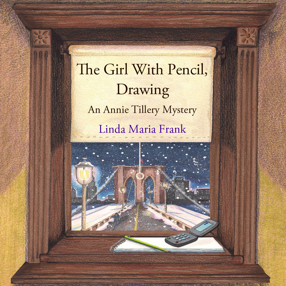 FREE: Girl with Pencil, Drawing by Linda Maria Frank