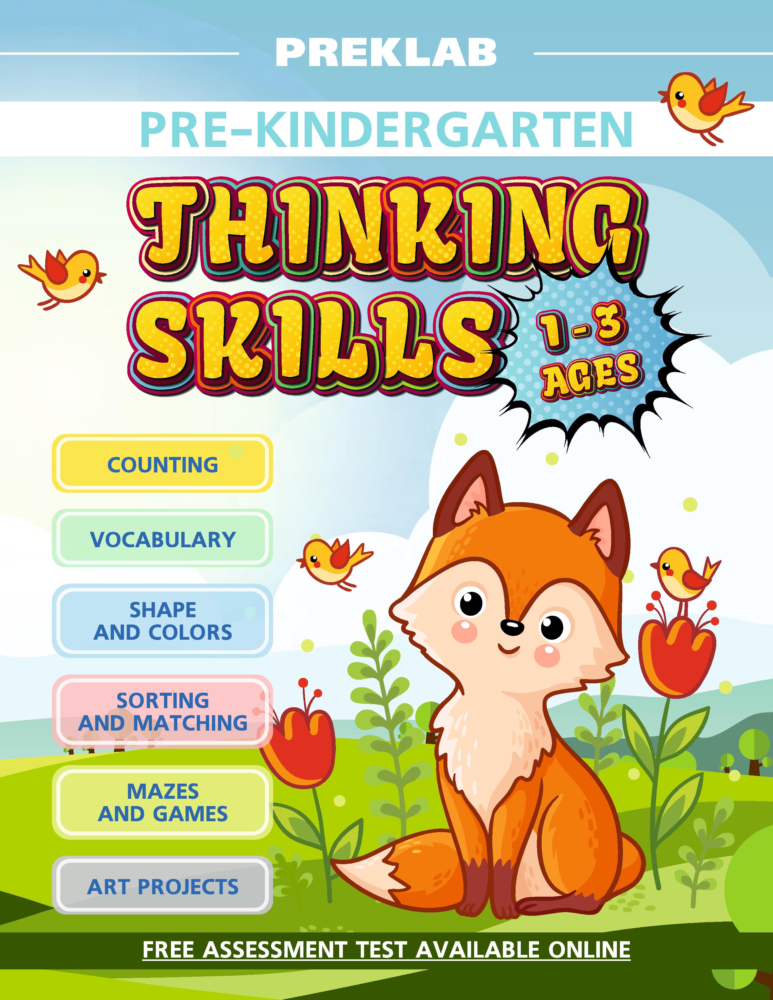 FREE: Thinking skills pre-K toddler workbook 1-3 years prek age 1 2 3 by Touma Hashimoto